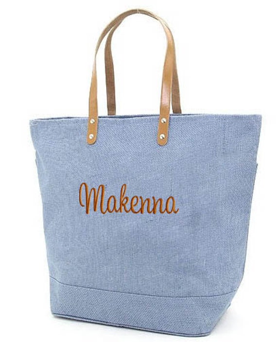 personalised woven bag