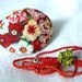 Three-Sided Fabric Jewelry Box (Kai no Kuchi) - Big Colorful Flowers (Large)