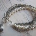 Labradorite & Pearl Bracelet, Gemstone, Multi Strand