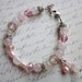Pink Gemstone Beaded Bracelet with Dichroic & Crystal, Sale Jewelry
