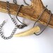 Antler Necklace Pendant Deer Antler Tip Gunmetal Ball Chain Antler Jewelry by Hendywood