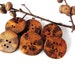 Wooden Buttons Reclaimed Wood Handmade Set of 6 by Hendywood