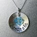 Custom Mother's Necklace in Sterling Silver with Swarovski Birthstone and Precious Script Font