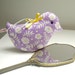 Boxingdaysale ALL ITEMS 25% off - Violet and Cream, Sweet Lavender Bird in Happy Pastels...Scented Home Decoration