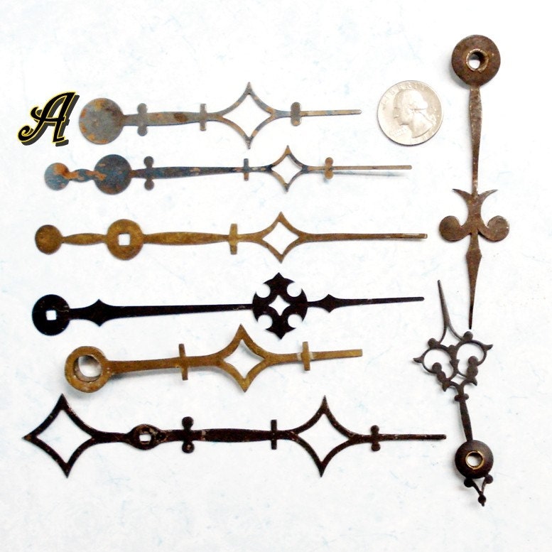 antique clock parts... large hands lot a... steampunk