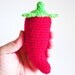 Spicy Play Food: Red Hot Chile Pepper Toy Amigurumi Crocheted in Washable Yarn - Handmade and Designed by The Silver Hook