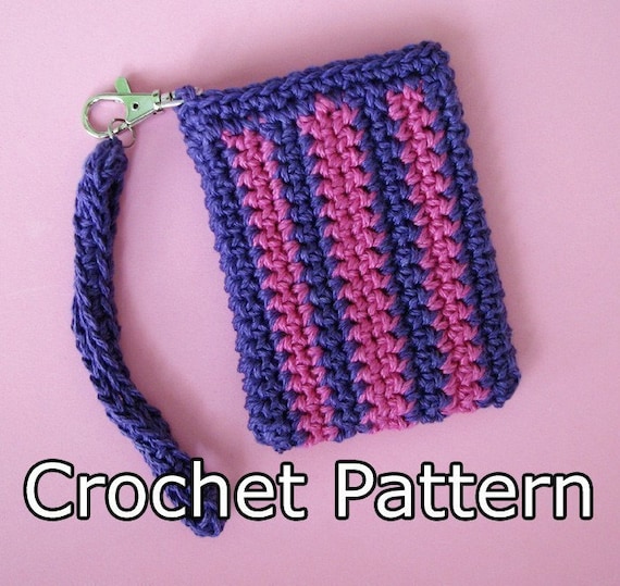 PDF Crochet Pattern -  Striped Gadget Bag