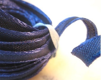 5 Yards of Tiny Wired Ribbon Midnight Blue (1/4")