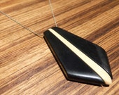 Ebony and Holly Necklace with Silver Chain