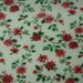 vintage 80s novelty fabric, featuring pretty red and pink floral design, 1 yard