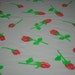vintage 80s novelty fabric featuring neon roses motif, 62" x 31" EXTRA WIDE