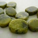Moss Green Jasper Squared Oval Beads