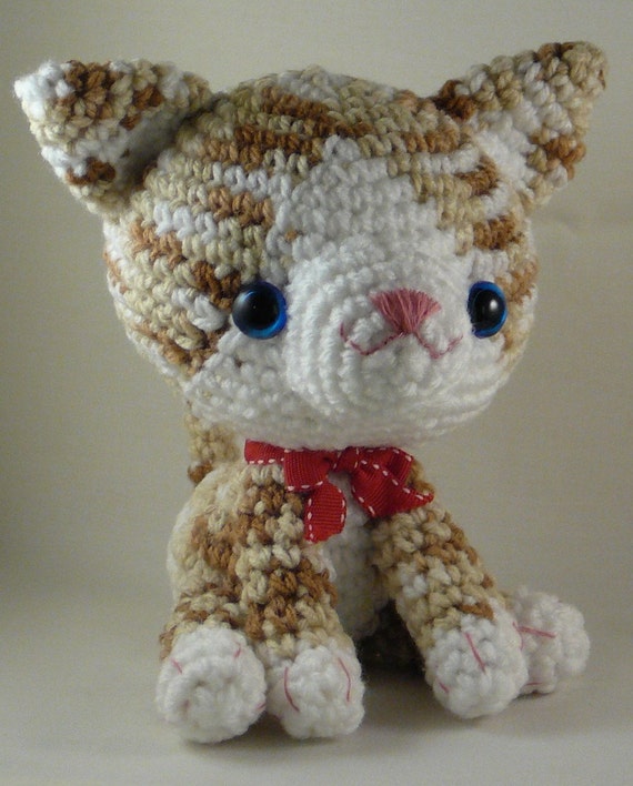 Amigurumi Cat Calico Handmade Crocheted Kitten