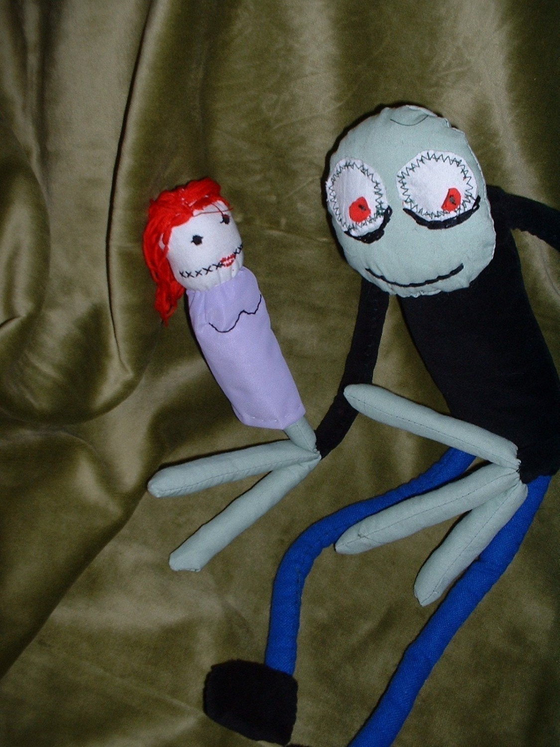 Trio of Salad Fingers finger puppets