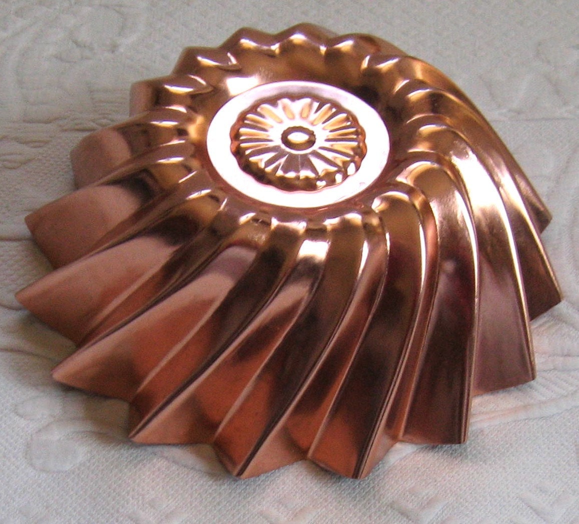 Vintage Copper Spiral JELLO MOLD 1950s