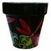 Dragonflies Glow in Nature - Garden Art Planter - Original Hand Painted Terracotta Pottery