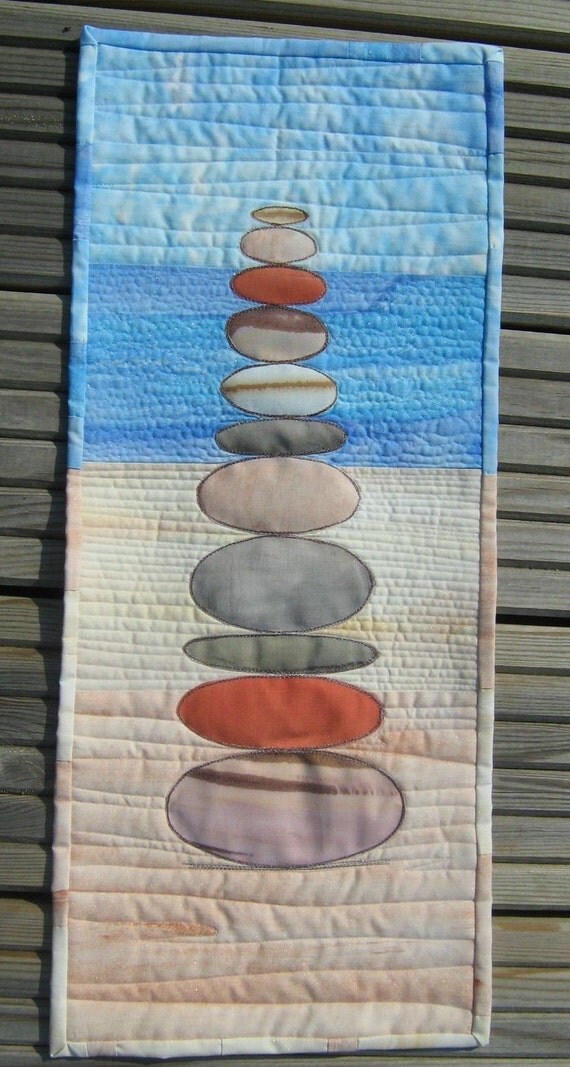 Pebble Stack Quilted Wall Hanging Kit by deborahohare on Etsy