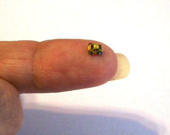 Micro Metallic Gold Bug Tiniest Wee Wee Car Ever Awesomely Artisan Sculpture Miniature Boy Toy