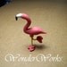 Pink Flamingo - Funky Dollhouse Scale Yard Ornament