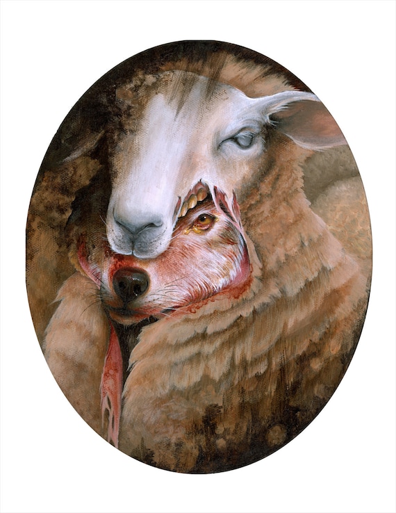 wolf in sheep s clothing art print wolf in sheep s clothing art print