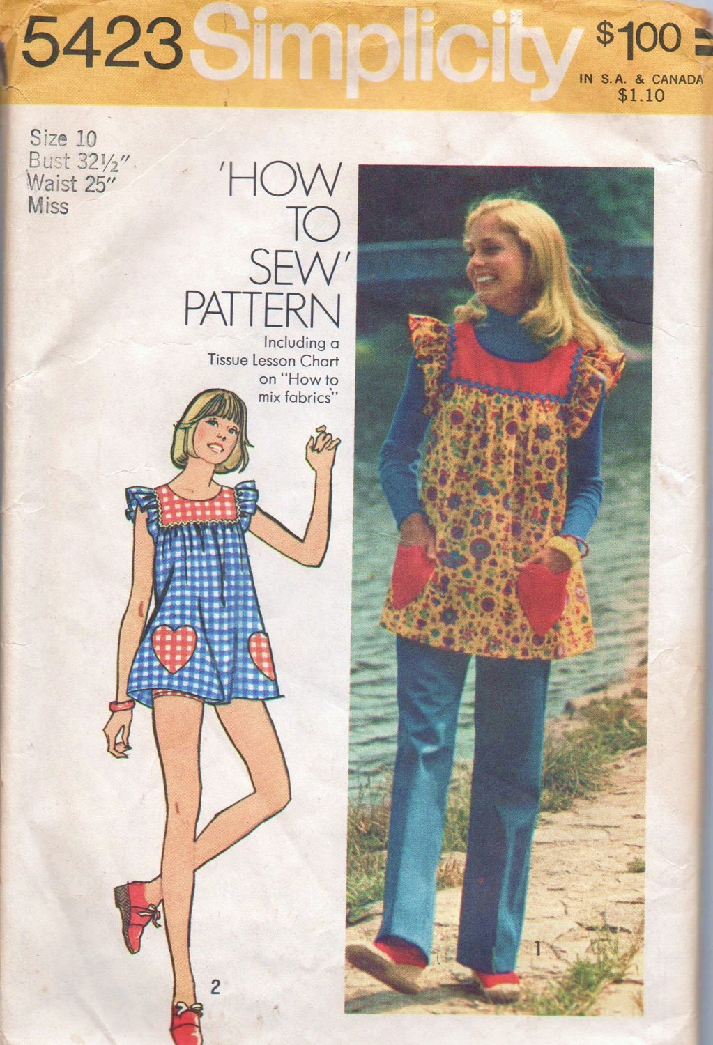 1970s Vintage Pattern Simplicity 5423 Size 10 Bust By Greatscott 6943