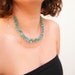 SALE 50% OFF - Princess of the Nile Necklace, Crochet Gold Filled Wire and Turquoise,OOAK