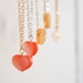 Valentine Heart Jewelry, Tiny Heart Necklace, Mother of Pearl, Valentine Jewelry