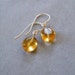 Gold Citrine Earrings, Yellow Gold Dangle Earrings, November Birthstone, Citrine Birhtstone