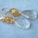 Rutilated Quartz Earrings with Citrine Beads, Gold Citrine Earrings, 14K Citrine Earrings, Chandelier Earrings, Cluster Earrings
