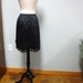 Vintage 1960s Vanity Fair Black Mini Half Slip with Zipper and Lace