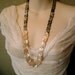 Button Necklace Handmade of Vintage Abalone and Mother of Pearl Buttons
