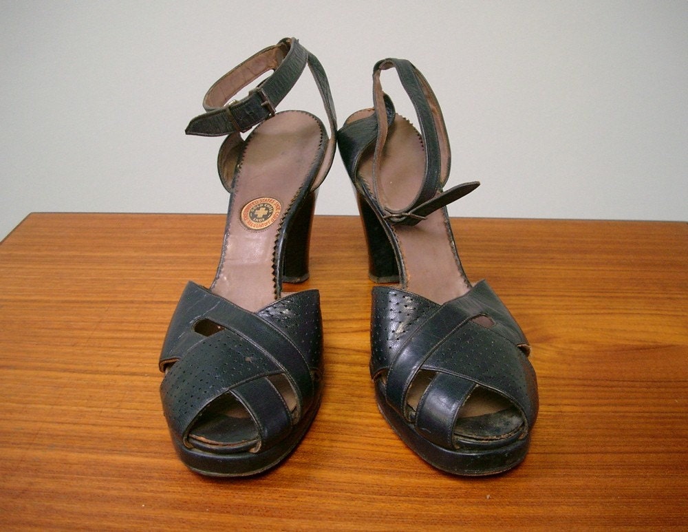 vintage ankle strap sandals