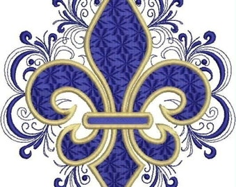 Lacy Fleur de Lis Embroidery Design