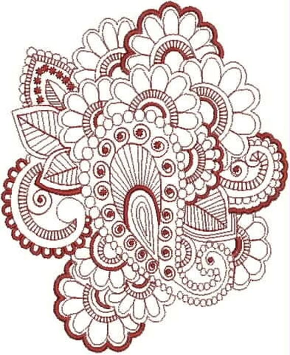Henna Tattoo Embroidery Designs