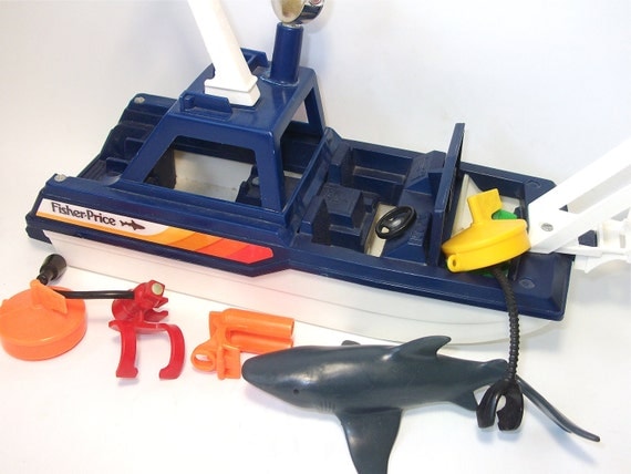 shark and boat toy