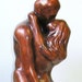 Retro Ceramic Embracing Man Woman Statue