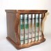 Vintage Teak Wood Coasters Encyclopedia Books Retro Home Decor