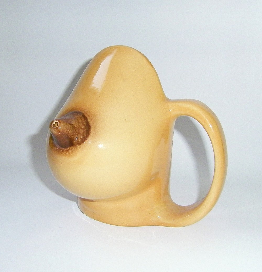 Vintage Ceramic Boob Coffee Or Tea Mug Cup