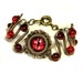 Steampunk Jewelry - Evil Red Dragon Eye Bracelet