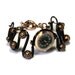 Steampunk Jewelry - Black and copper - Working watch bracelet