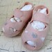 Pink Felt Baby Shoes