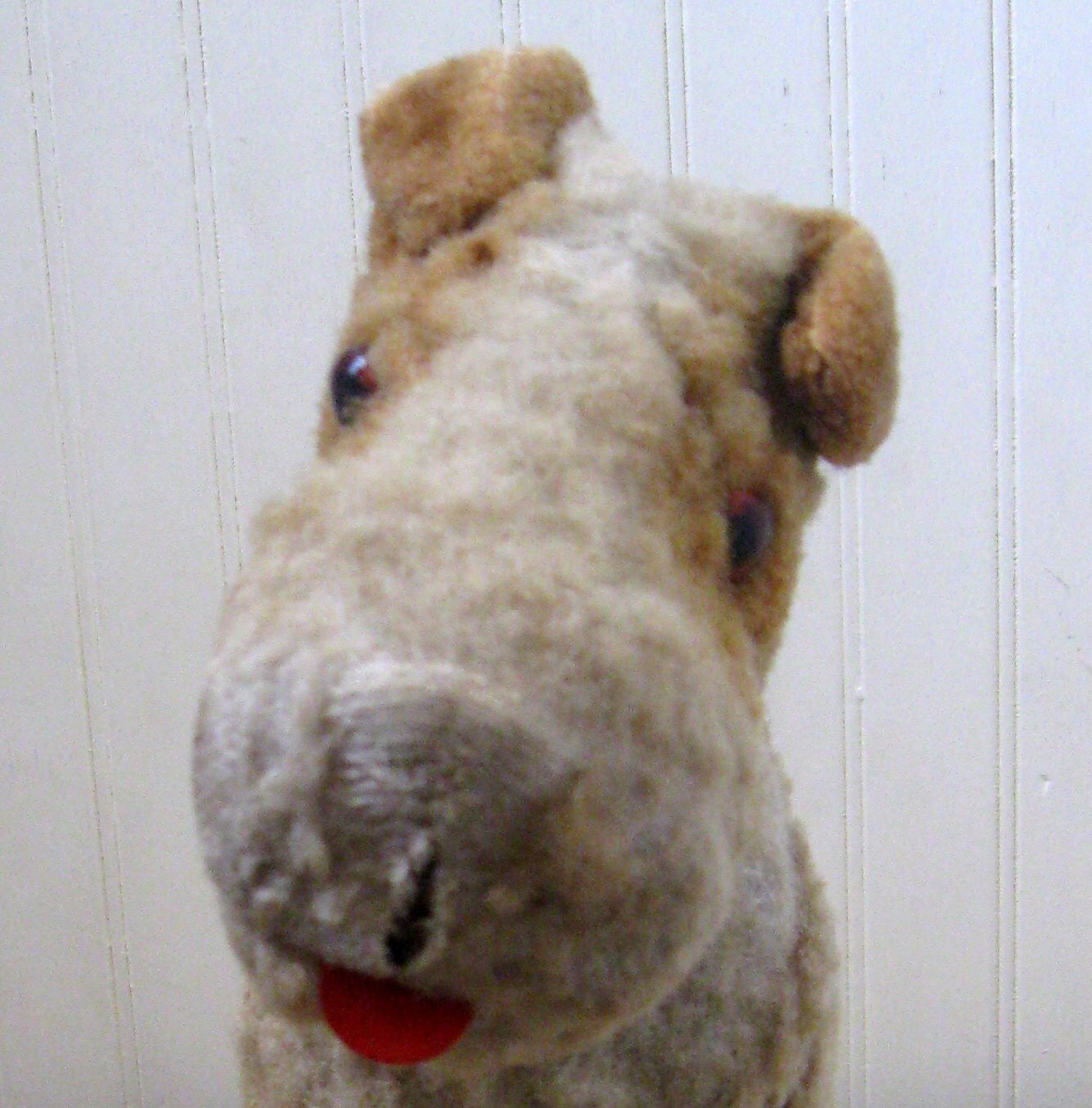 antique stuffed dog