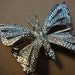 Vintage GERRYS Rhinestone and Silver Tone Butterfly Brooch