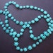 1960's Blue Flower Bead Necklace