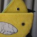 gold finch bird pouch \/ wristlet - -Featured in Treasury - call me ecoyellow by fashiongreentbags
