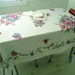 RESERVED FOR RUTH Vintage Floral Tablecloth and Napkin Set
