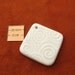 White Ceramic, Swirl Pattern, 40mm x 40mm Square Pendant, 1010-23