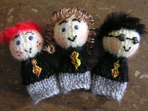  Harry  Potter  Handknitted Finger  Puppets 