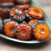 Last Listing - 6 Summer Nights - Czech Glass Orange Wheel Beads