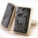 Cufflinks: M3 Coboltium and Carbonite Mokume in Sterling Silver Bezel (CL-404)